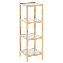 Casaria® Casaria Casaria Standregal Bambus Weiß 110x33x34cm – Produktbild 1 von 1