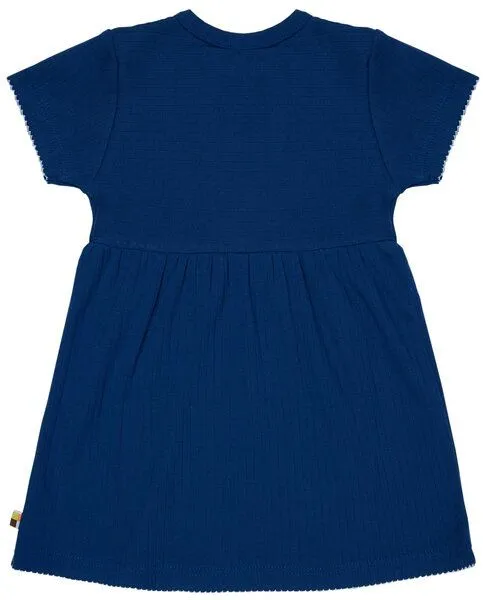 loud + proud loud + proud Babys & Kinder Kleid Derby Rib, GOTS-zertifiziert, Ultramarin(blau), – Produktbild 2 von 2