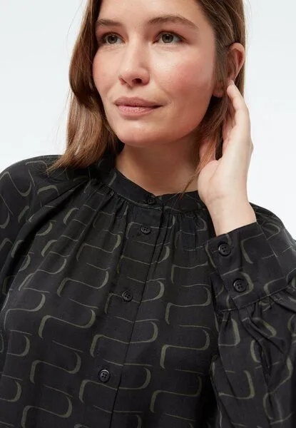 Givn Berlin Givn Berlin Bluse GBSMILLA mit Puffärmeln aus TENCEL mit Peach-Effekt, Rose, – Produktbild 5 von 8