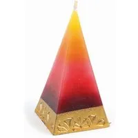 El Puente El Puente Pyramiden-Kerze | Fair Trade & Handmade aus Indien, Mehrfarbig, – Produktbild 1 von 1