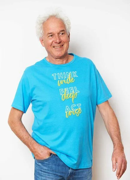 SPARKLES OF LIGHT SPARKLES OF LIGHT Yoga Shirt | THINK FEEL ACT, Blau, – Produktbild 1 von 3