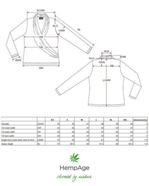 HempAge HempAge Langarmshirt Hanf/Biobaumwolle, Night(blau), – Produktbild 3 von 3