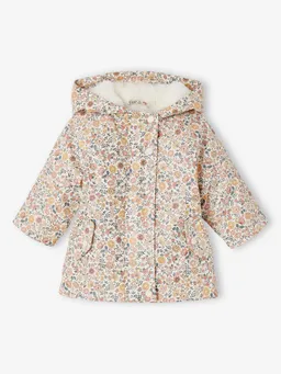 Vertbaudet Vertbaudet Gefütterte Mädchen Baby Regenjacke mit Blumen – Produktbild 1 von 1