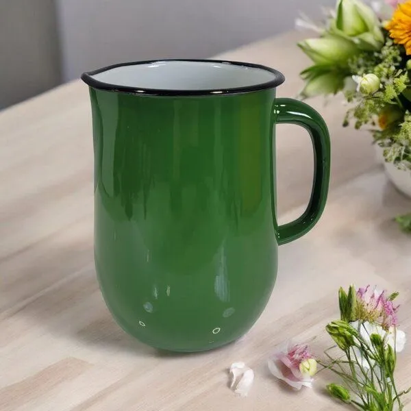 Moogoo Creative Africa Moogoo Creative Africa Karaffe 2,5 Liter | Emaille | hergestellt in der Ukraine | Fair Trade for Peace, Light green, – Produktbild 3 von 3