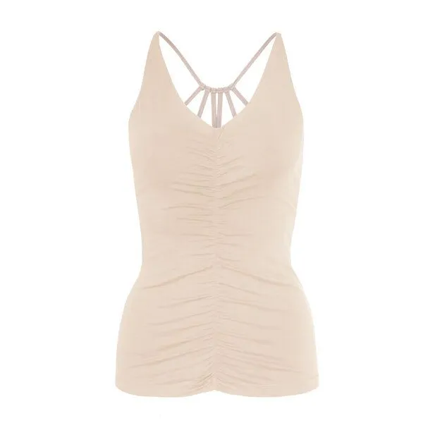 Jaya Jaya NICOLE - Damen - Top für Yoga aus Biobaumwolle mit besonderer Rückenpartie, Vanilla/creme, – Produktbild 4 von 4