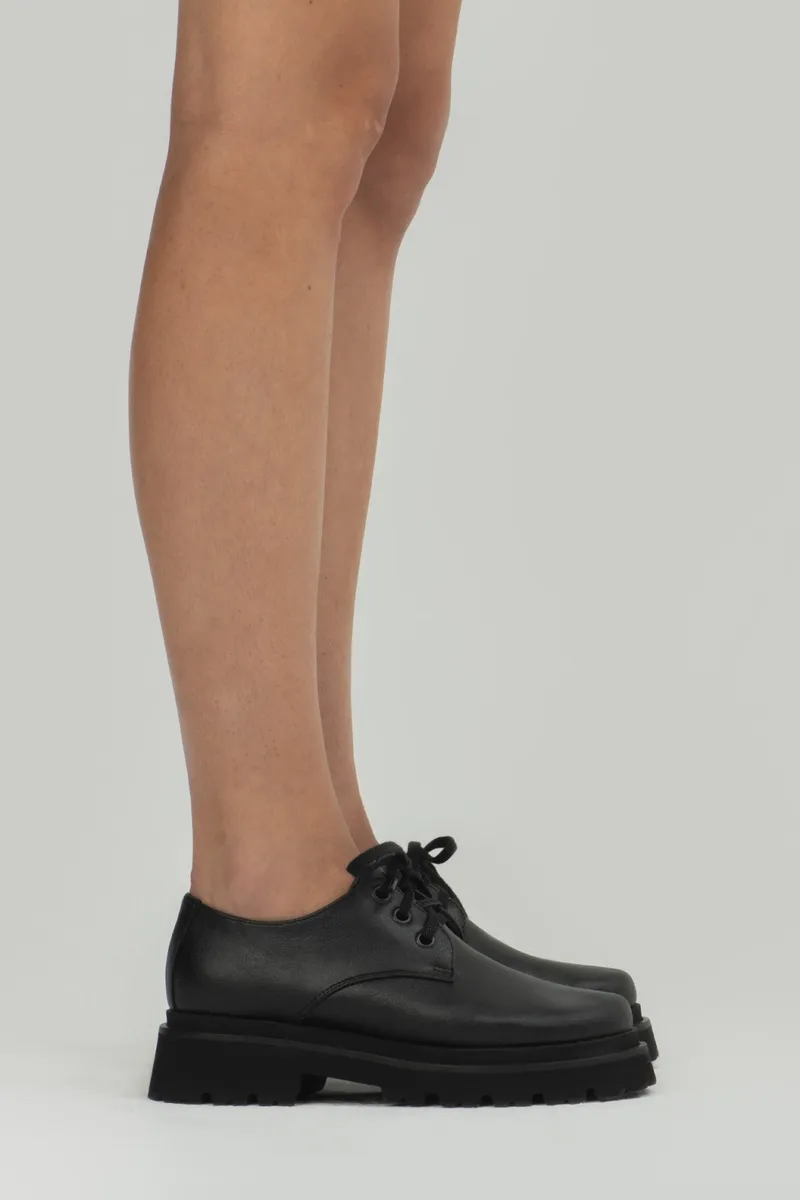 BOHEMA BOHEMA Damen vegan Chunky Derbs No.2 Schwarz, Schwarz, – Produktbild 2 von 2