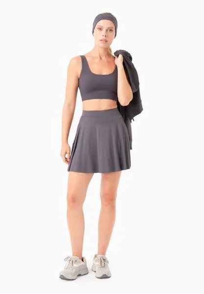 ORGANICATION ORGANICATION SUMMER | Sport-Skort mit Innenshorts aus recyceltem Polyamid, Shadow, – Produktbild 1 von 4