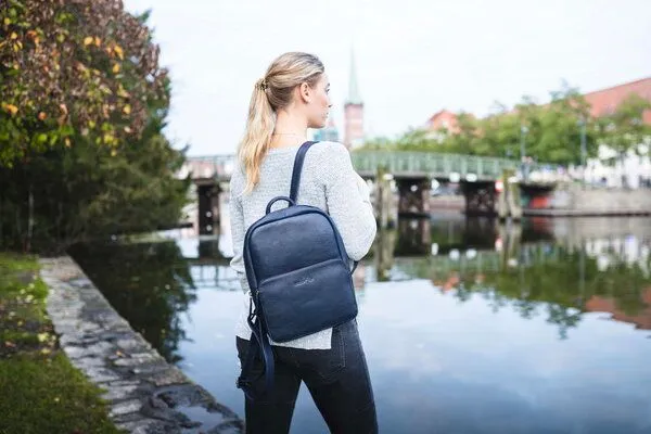 manbefair manbefair City Rucksack Louisa Eco-Leder, Blau, – Produktbild 2 von 3