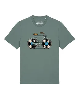 watapparel watapparel T-Shirt Unisex Fahrrad Schallplatte – Produktbild 1 von 1