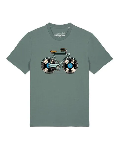 watapparel watapparel T-Shirt Unisex Fahrrad Schallplatte, Green bay, – Produktbild 1 von 2