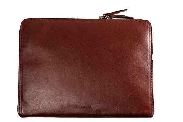 GREVIRO GREVIRO Tablet Tasche aus Kaktusleder (vegan) - für iPad, Surface & Galaxy Modelle, Bordeaux, – Produktbild 2 von 4