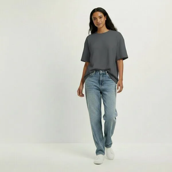 YTWOO YTWOO Oversize T-Shirt French Terry Ultraheavy, Iron grey, – Produktbild 2 von 3