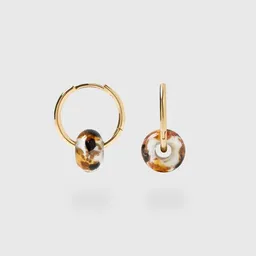 fejn jewelry fejn jewelry Creole murano huggie mit buntem Glasanhänger – Produktbild 1 von 1