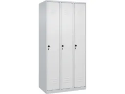 C+P C+P Spind Classic PLUS, 3 Abteile, 1850x900x500mm, Lichtgrau/Verkehrsweiß – Produktbild 1 von 1