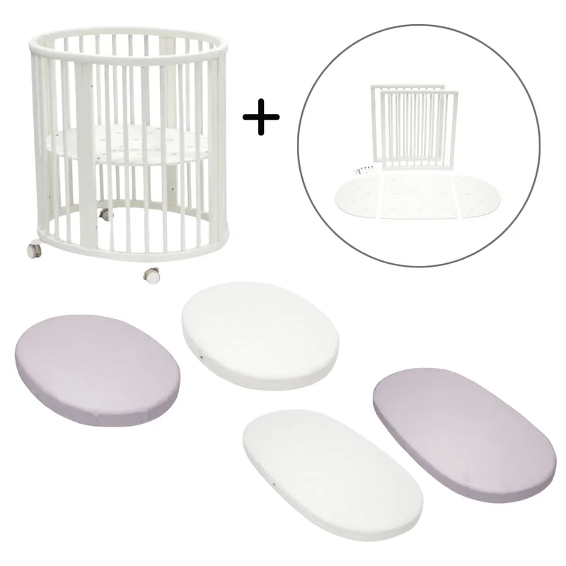 Stokke Stokke Sleepi Kinderbett- und Babybett-Komplettset - White - Lavender, White - lavender, – Produktbild 1 von 1