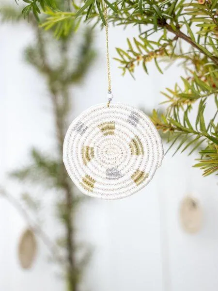 WomenCraft WomenCraft Christbaumschmuck & Dekoanhänger - 7cm, Ikiba silber (silber), – Produktbild 1 von 4