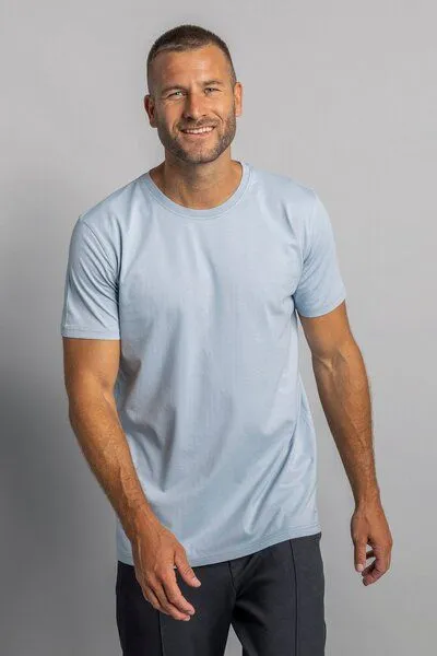 DIRTS dirts Premium Blank T-Shirt SLIM, Mellow blue, – Produktbild 5 von 5