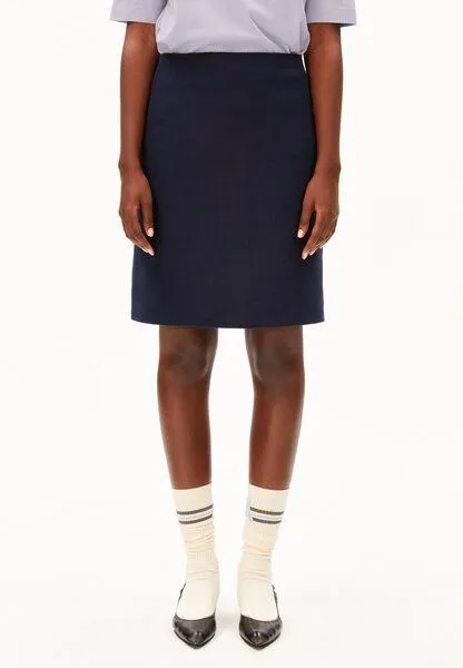 ARMEDANGELS ARMEDANGELS COMPACT Damen Rock aus 100% Bio-Baumwolle, Tinted navy, – Produktbild 1 von 4