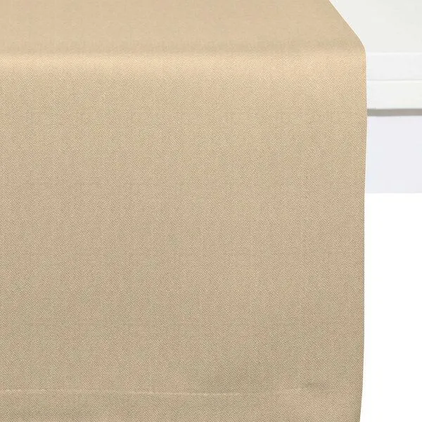 Nature by Adam Nature by Adam Tischläufer aus 100% Bio-Baumwolle - Made in Germany - Uni Collection light, Beige, – Produktbild 1 von 4