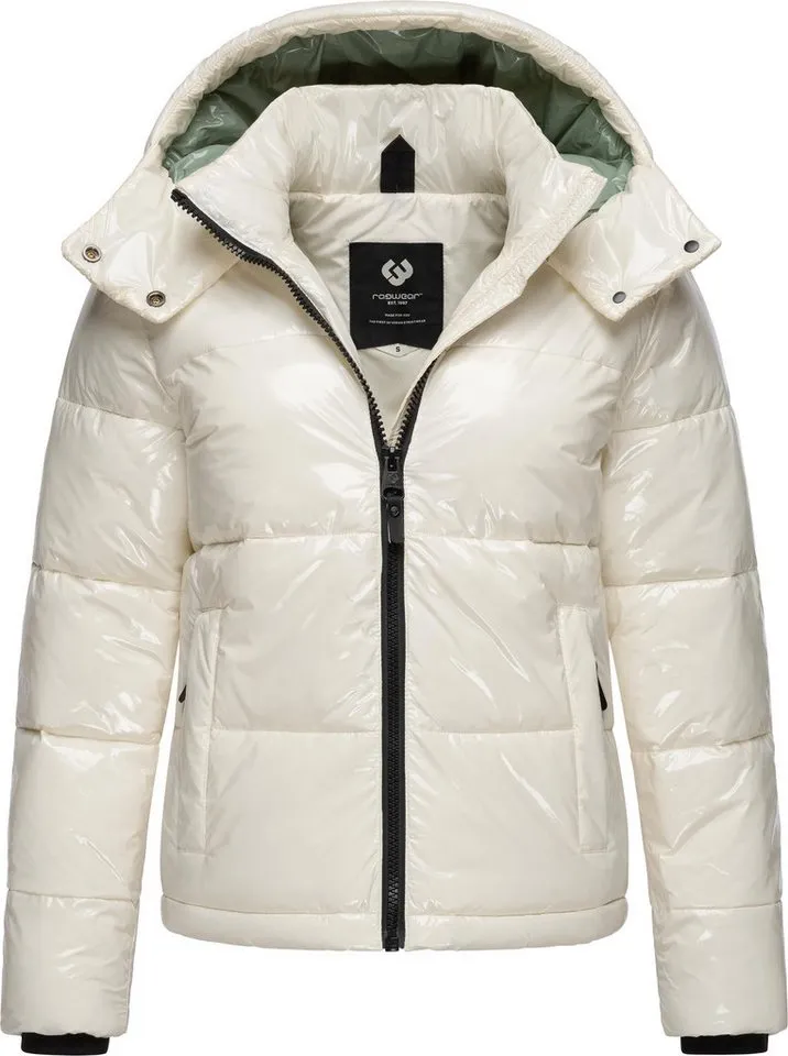 ragwear ragwear Steppjacke Roobie super stylische, gänzende Damen Winterjacke, Weiß, – Produktbild 2 von 5