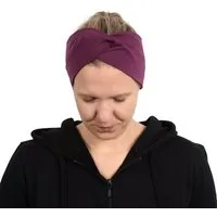 HANDGEDRUCKT HANDGEDRUCKT Stirnband mit Twist, Aubergine, – Produktbild 1 von 1