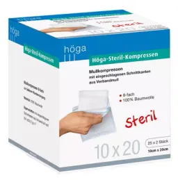 Höga-Pharm HÖGA STERIL Kompressen 10x20 cm 8fach 25X2 St Kompressen – Produktbild 1 von 1