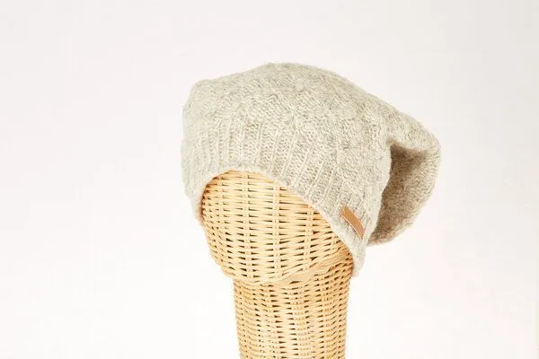 short'n'pietz short'n'pietz Schurwollmütze mit Rautenmuster, Beige, – Produktbild 1 von 1