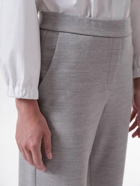 LANIUS LANIUS Culotte aus Bio-Baumwolle und reiner Schurwolle, 160/grey melange, – Produktbild 3 von 4
