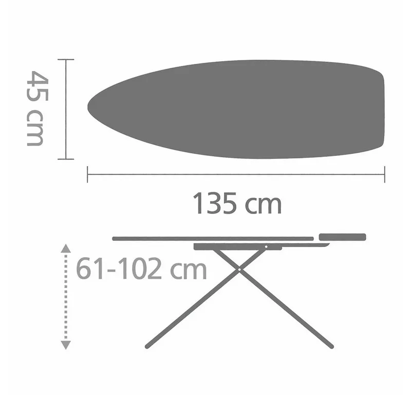 Brabantia Brabantia Bügeltisch D, 135x45cm, integr. Parkzone - Denim Black Bügeltisch – Produktbild 4 von 5