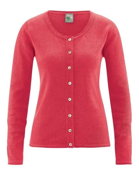 HempAge HempAge Damen Cardigan Carina, Tomato, – Produktbild 3 von 4