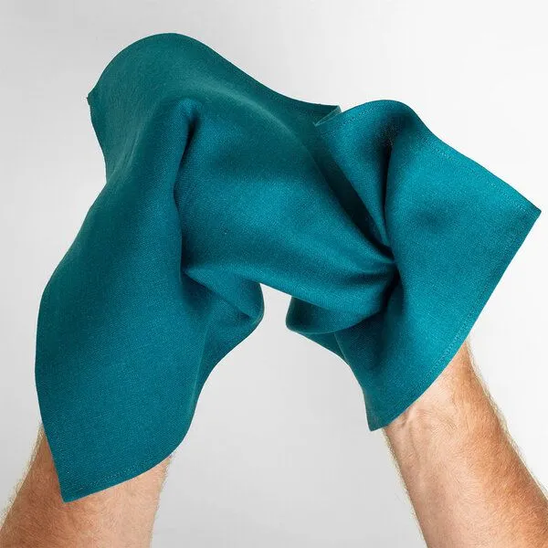 nahtur-design nahtur-design Leinen Gästehandtücher, Petrol_06 (petrol, – Produktbild 1 von 3