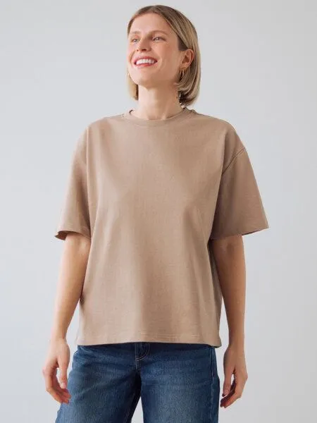 Honest Basics Honest Basics OG Shirt aus Bio- und recycelter Baumwolle, Dune, – Produktbild 2 von 4