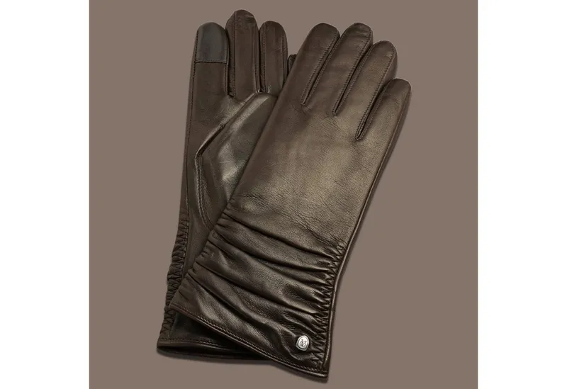Akaroa Akaroa Lederhandschuhe BEA, Braun|schwarz, – Produktbild 1 von 4