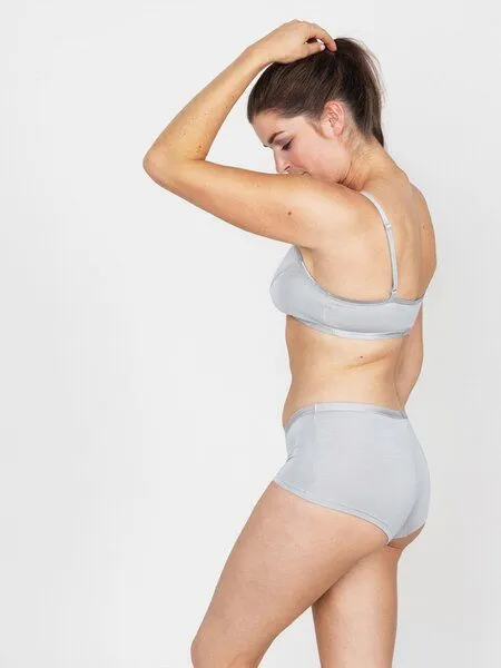 erlich textil erlich textil Edith bügelloses Bustier aus weichem Modal, Steingrau, – Produktbild 2 von 5