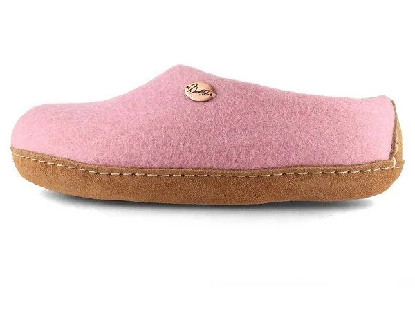 WoolFit WoolFit Barfuß-Hausschuhe „Footprint“ hand-gefilzt, extra weich & flexibel, Rosa, – Produktbild 3 von 4