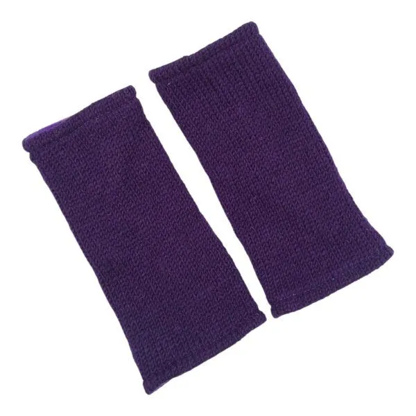 short'n'pietz short'n'pietz Schurwollhandstulpen, handgestrickt, Lila, – Produktbild 1 von 1