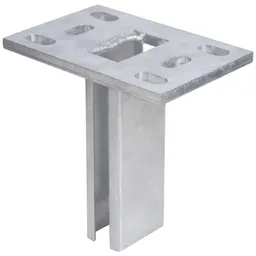 Alberts ALBERTS Pfostenträger für Zaunpfosten Doppelstab-Gittermatten, fvz, z.Aufschraub., 150x100 – Produktbild 1 von 1
