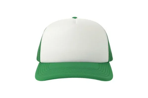 Atlantis Headwear Atlantis Headwear Damen / Herren Mesh Cap 15 Farben, Weiss/grün, – Produktbild 3 von 5