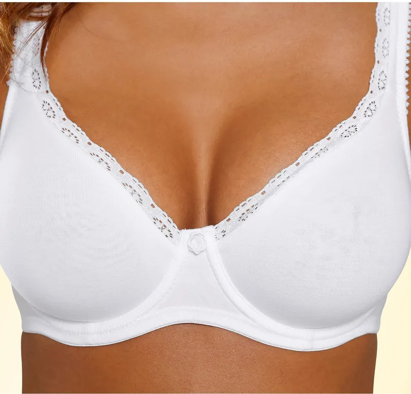 petite fleur by Lascana T-Shirt-BH, Hellblau+weiß, – Produktbild 3 von 3