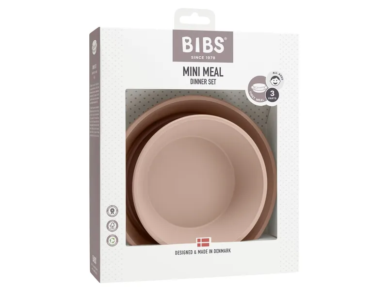 BIBS BIBS Kindergeschirr, 3-teilig Maße 18,5 x 3,5 cm und 15 x 4,5 cm, Rosa, – Produktbild 2 von 2