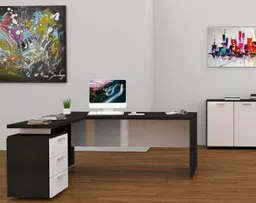 Home affaire Eckschreibtisch New Selina, Schreibtisch, Schubkästen, mit oder ohne Monitoraufsatz, B 180/160 cm – Produktbild 1 von 1