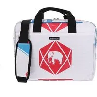 MoreThanHip MoreThanHip Arbeitstasche/Aktentasche aus recycelten Zement- oder Fischfuttersäcken Sanuk, Rot - elefant, – Produktbild 1 von 1