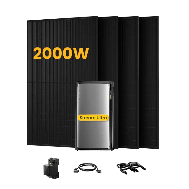 EcoFlow EcoFlow Stream Ultra, All-in-One Speicher für Balkonkraftwerke, mit 4 x 500 Bifaziale Solarmodule, by Powerness - Stream Ultra | 1920Wh / 1 x Smart Meter / Selbstabholung – Produktbild 1 von 1