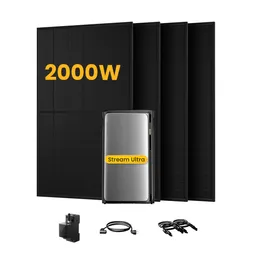 EcoFlow EcoFlow Stream Ultra, All-in-One Speicher für Balkonkraftwerke, mit 4 x 500 Bifaziale Solarmodule, by Powerness - Stream Ultra | 1920Wh / 1 x Smart Meter / Selbstabholung – Produktbild 1 von 1