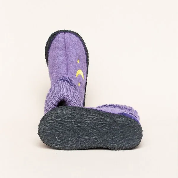 Kitz-Pichler Kitz-Pichler Hüttenschuhe Kauns Mond+Sterne, Lila, – Produktbild 2 von 4