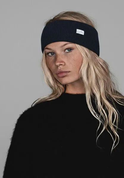 Lou-i Lou-i Stirnband aus Schurwolle Made in Germany, Dunkelblau, – Produktbild 4 von 4