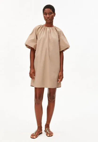 ARMEDANGELS ARMEDANGELS POPLIN Damen Kleid aus 100% Bio-Baumwolle, True camel, – Produktbild 4 von 4