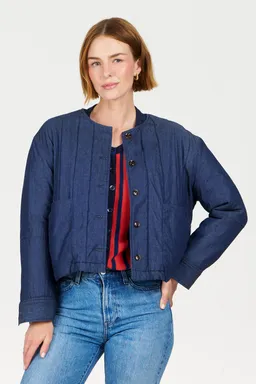 KOMODO KOMODO Damen vegan Jacke Lottie Midwash Blau – Produktbild 1 von 1