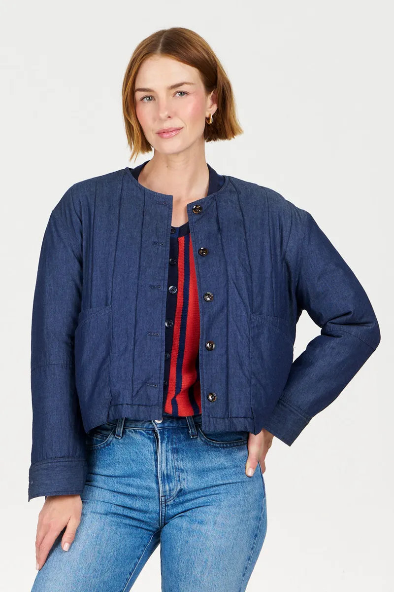 KOMODO KOMODO Damen vegan Jacke Lottie Midwash Blau, Dunkelblau, – Produktbild 1 von 2