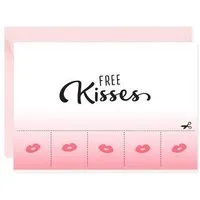 Bow & Hummingbird Bow & Hummingbird Mini-Grußkarte Free Kisses – Produktbild 1 von 1